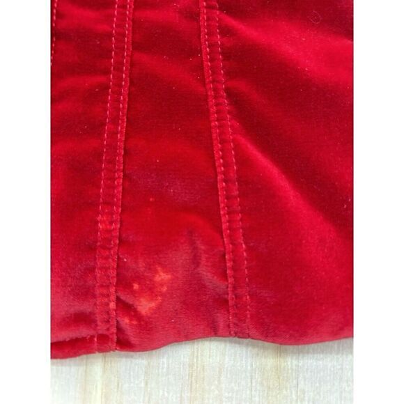 Faconnable Women’s Jacket XS Red Velvet Like Material Soft - Picture 3 of 7